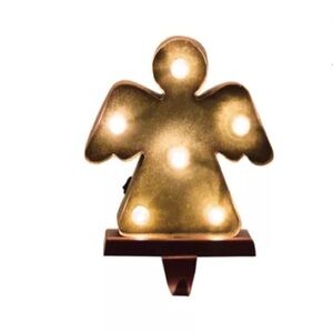 Glitzhome Marquee LED Angel Stocking Holder New
